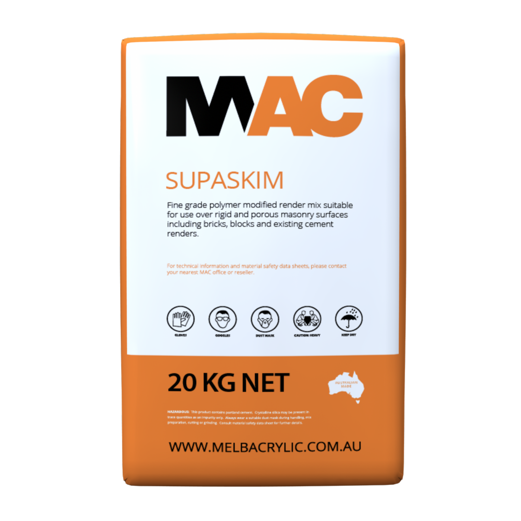 SUPASKIM Fine grade cementitious render 20KG