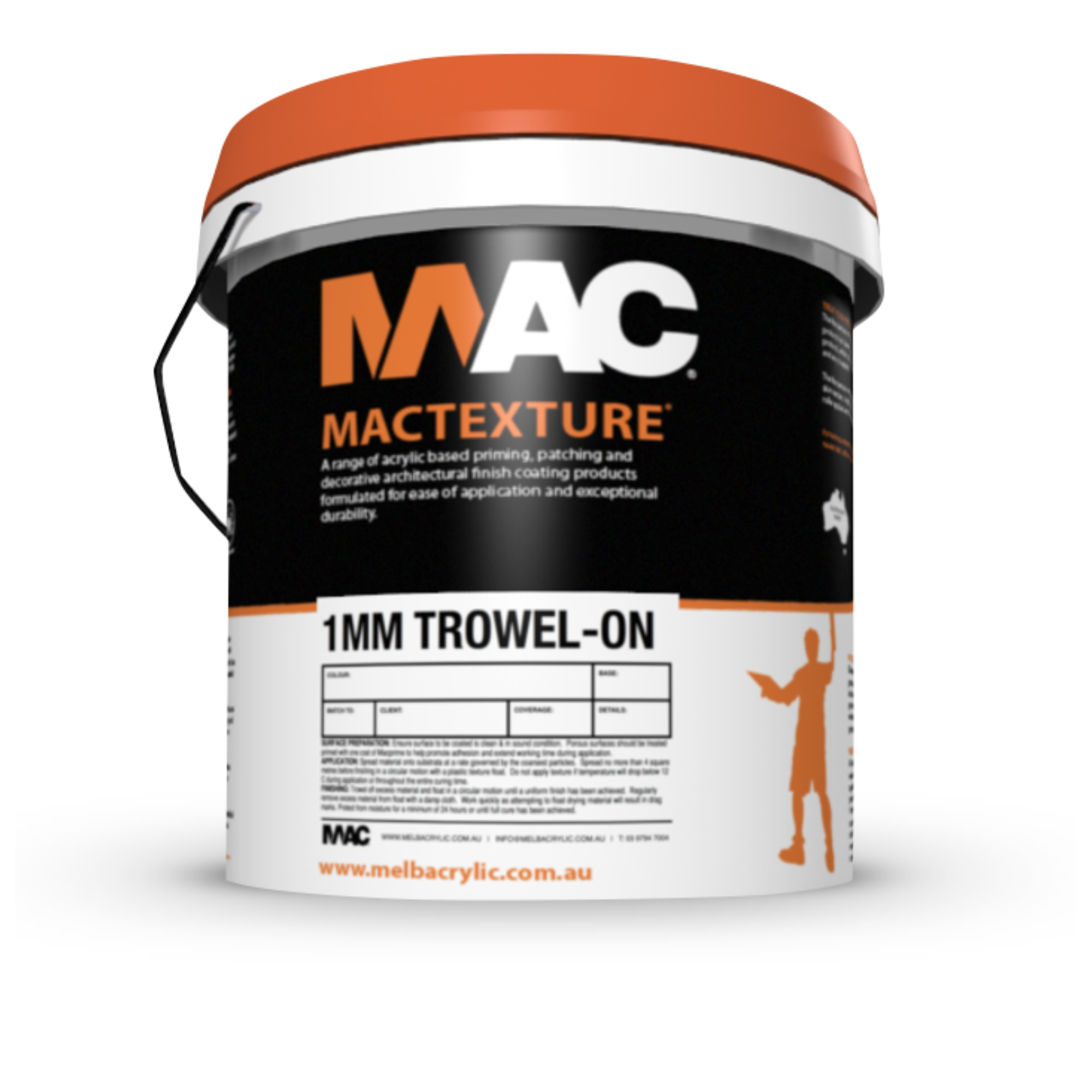MACTEXTURE 1MM TROWEL-ON MEDIUM 15 litre